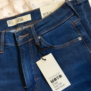 Topshop Moto Leigh Mid Blue Jeans